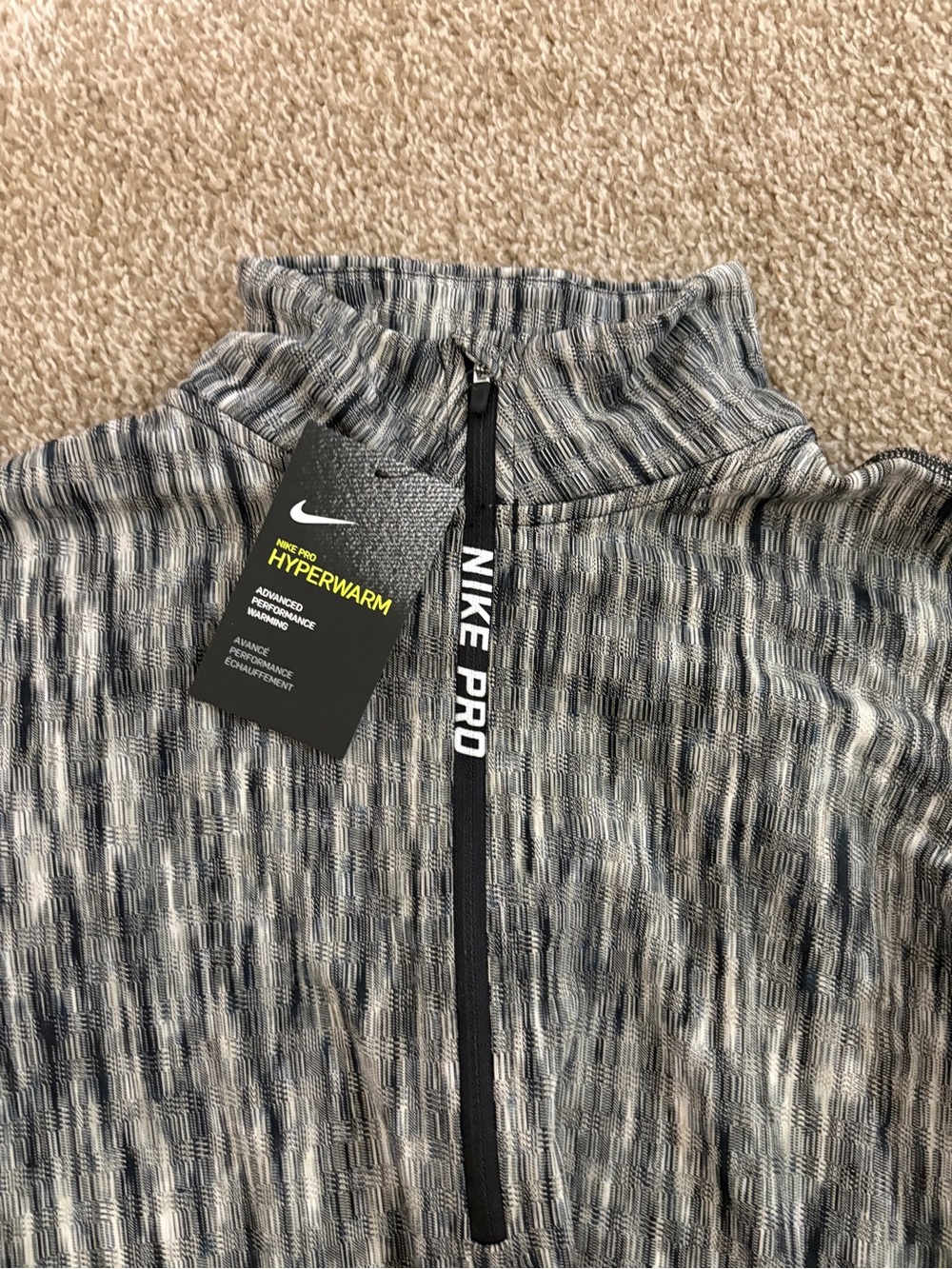 Nike Grey Textured Half-Zip Utility Jacket